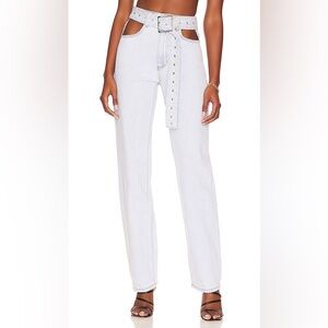 WeWoreWhat Cut Out Straight Jeans